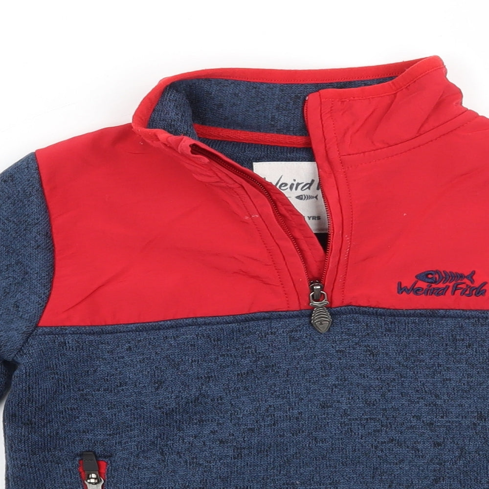 Weird Fish Boys Blue   Pullover Jumper Size 5-6 Years