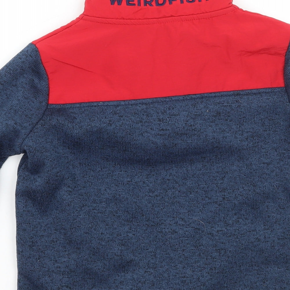 Weird Fish Boys Blue   Pullover Jumper Size 5-6 Years