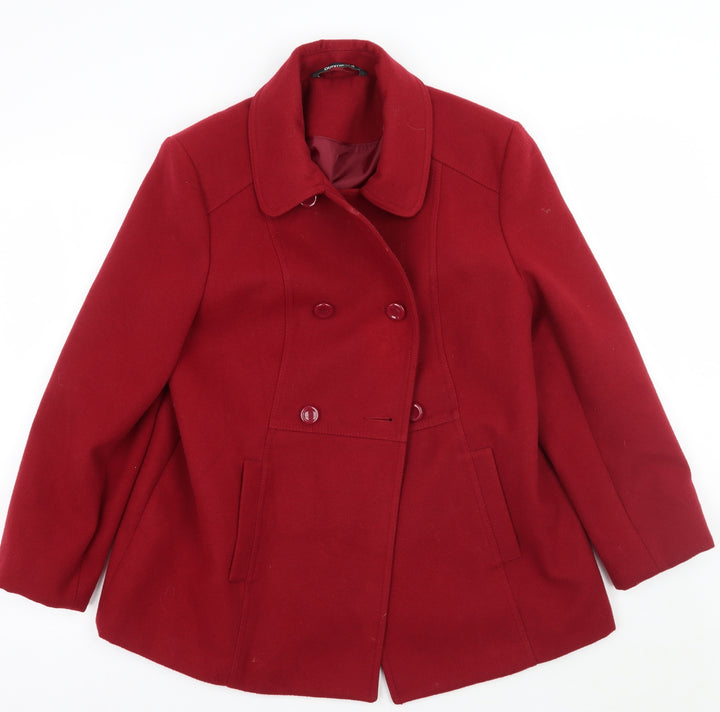 Bonmarché Womens Red   Jacket Coat Size 12