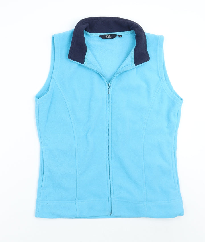 Isle  Womens Blue   Gilet Coat Size M