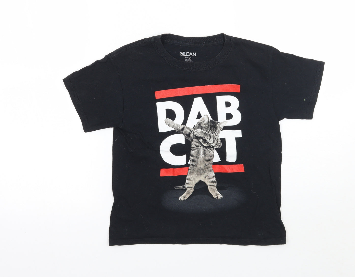 Gildan Boys Black   Basic T-Shirt Size 8 Years