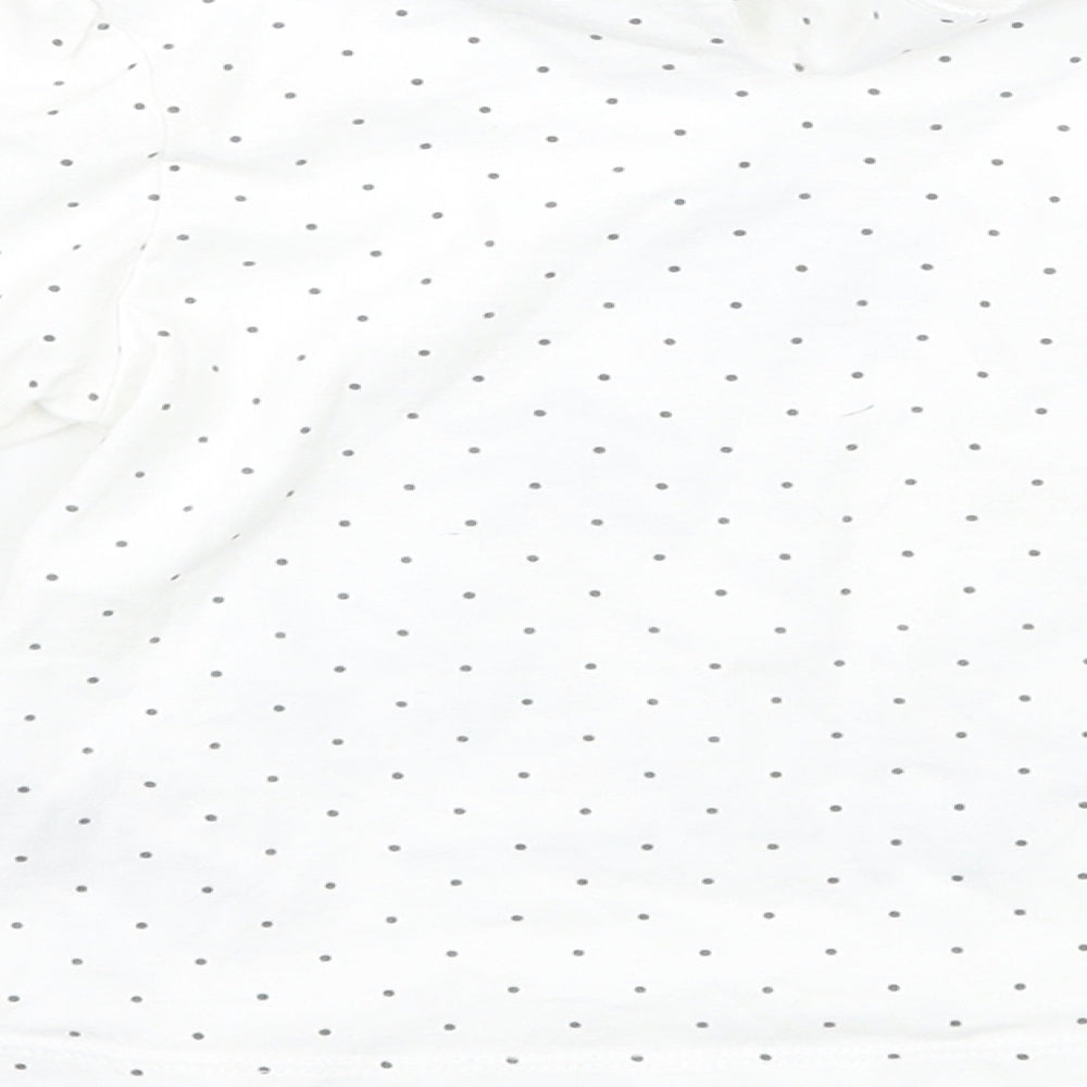 Marks and Spencer Girls White Polka Dot  Basic T-Shirt Size 12 Months