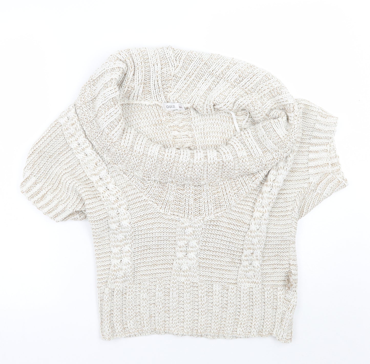 Quiz Womens Beige   Pullover Jumper Size M