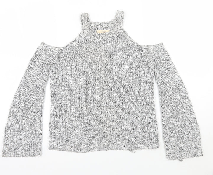 Hollister Womens Grey Pullover Jumper Size XS