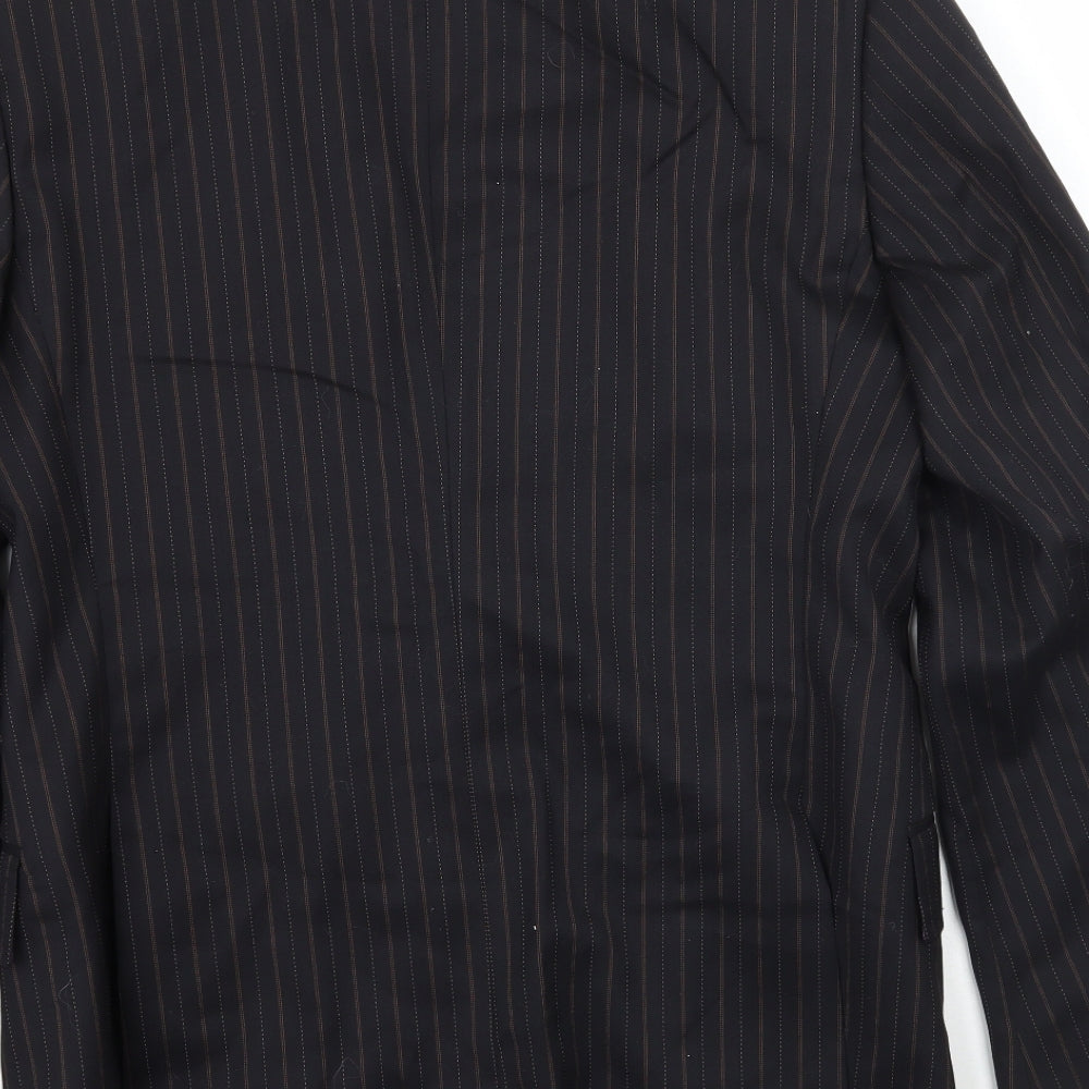 Ted Baker Mens Black Striped  Jacket Suit Jacket Size 38