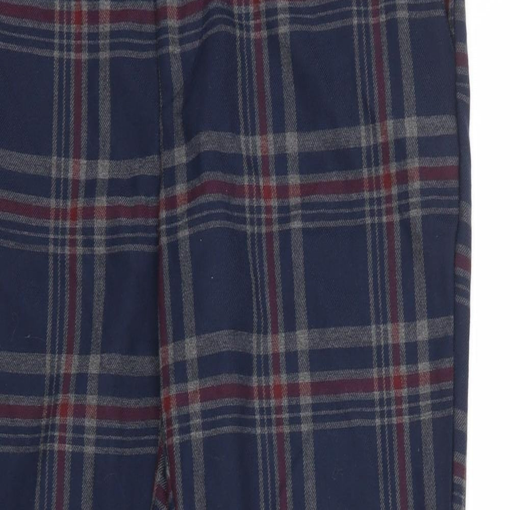 Boohoo Mens Blue Check  Trousers  Size 32 L30 in
