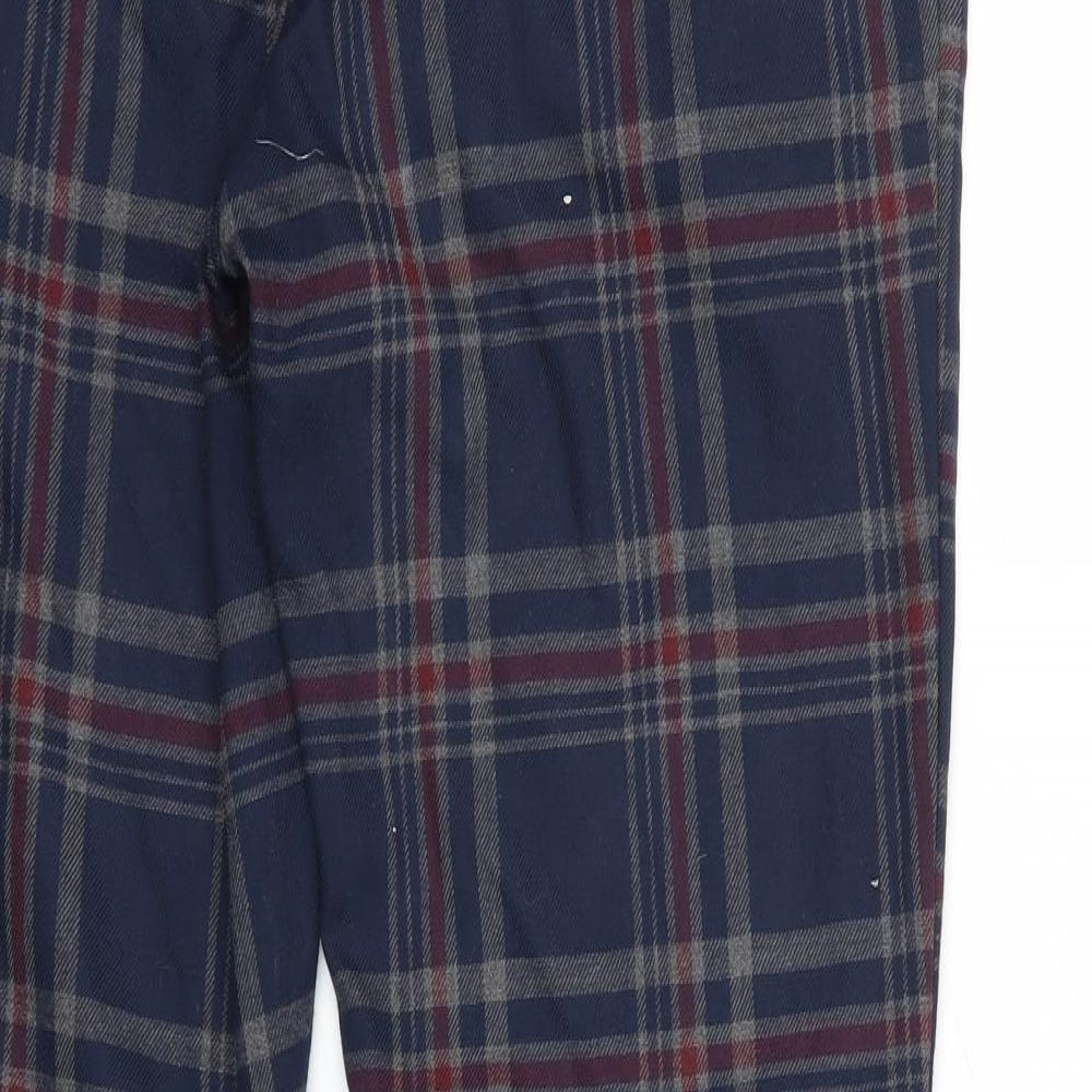 Boohoo Mens Blue Check  Trousers  Size 32 L30 in