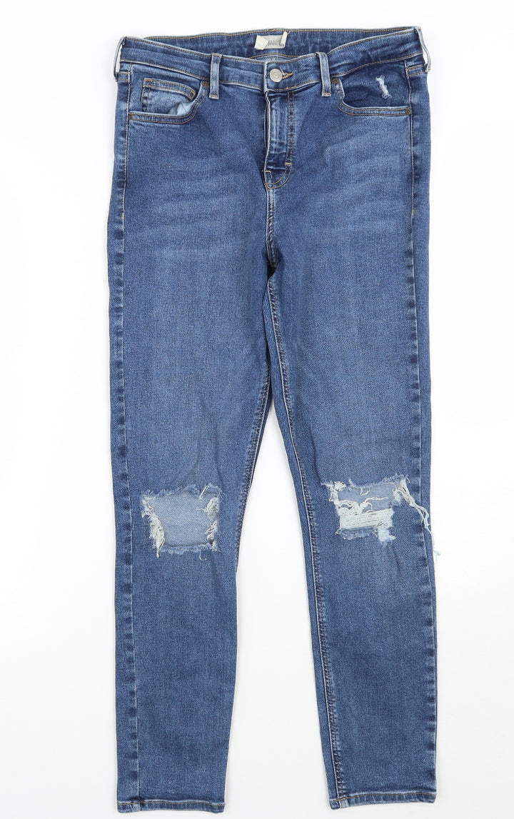 Topshop Womens Blue Skinny Jeans Size 30 L26.5 in