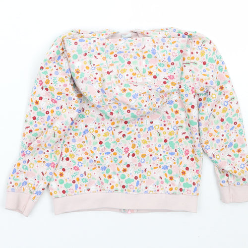 TU Girls Pink Floral  Jacket Coat Size 5-6 Years