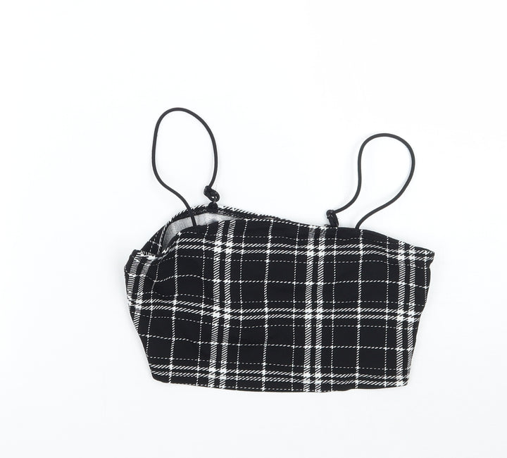 SheIn Girls Black Check  Cropped Tank Size 10-11 Years