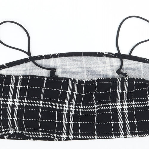 SheIn Girls Black Check  Cropped Tank Size 10-11 Years