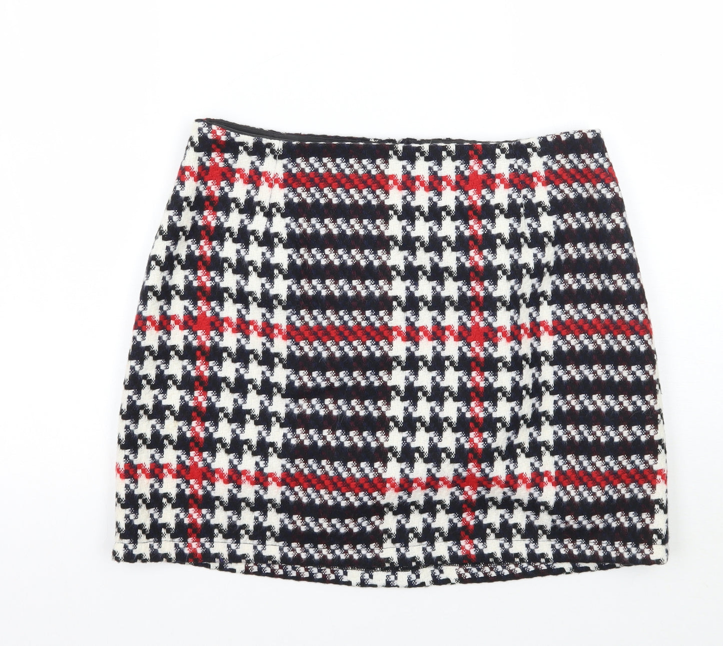 Newlook Womens Black Check  A-Line Skirt Size 12