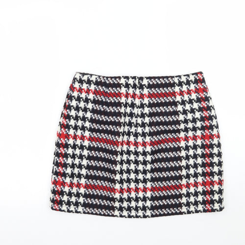 Newlook Womens Black Check  A-Line Skirt Size 12