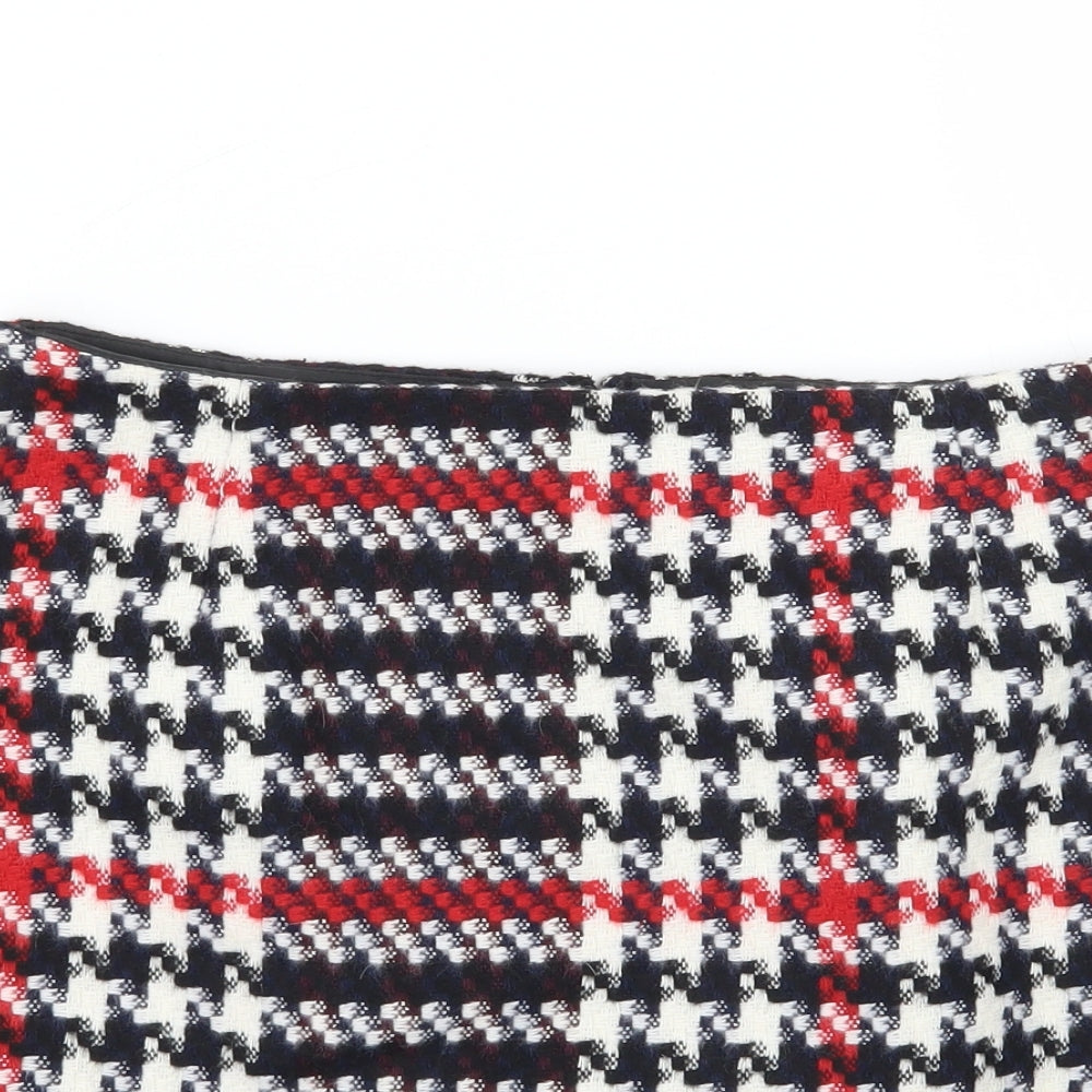 Newlook Womens Black Check  A-Line Skirt Size 12