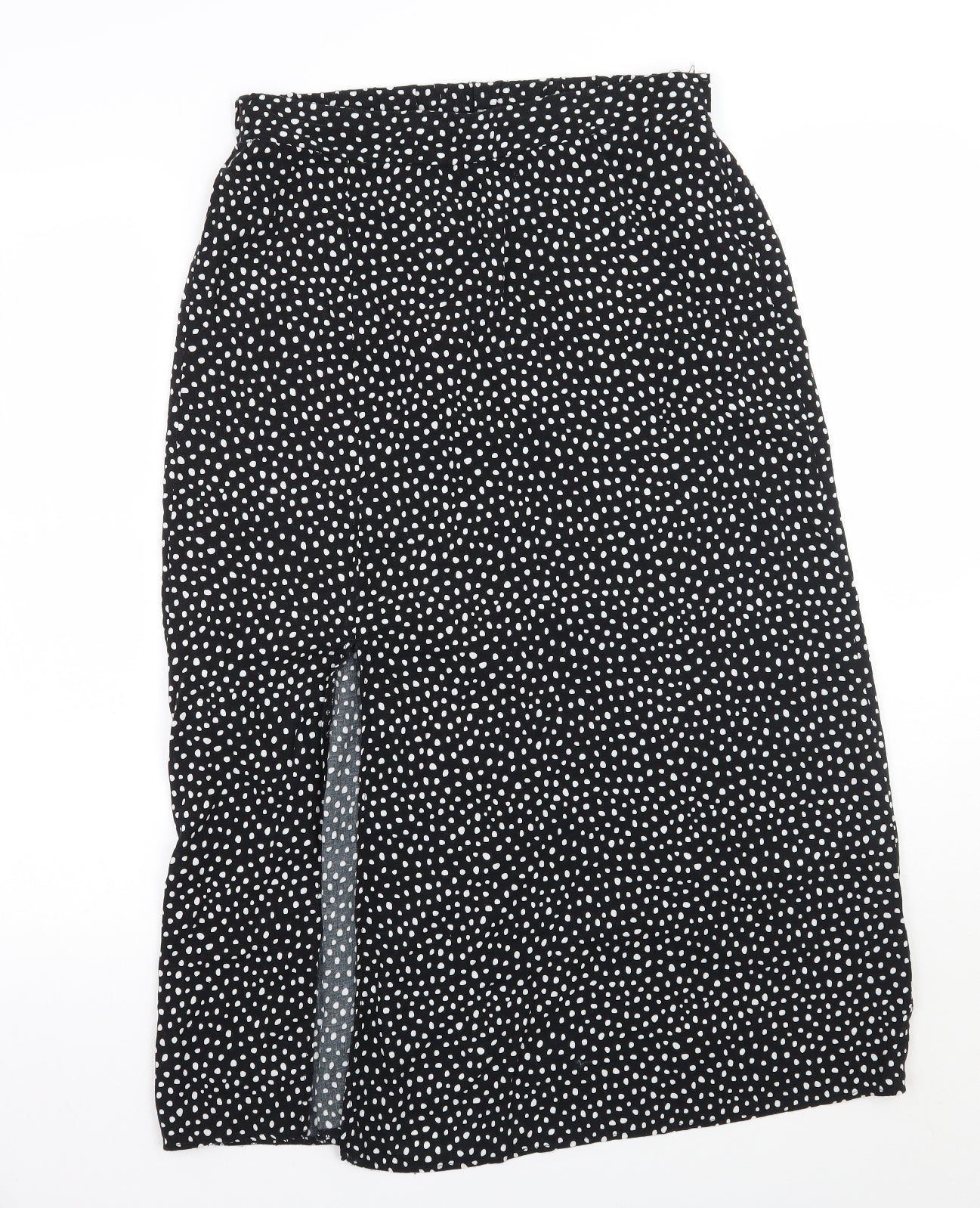 George Womens Black Polka Dot  A-Line Skirt Size 12