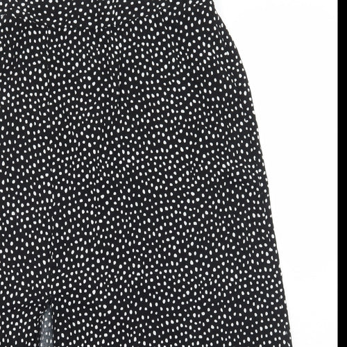 George Womens Black Polka Dot  A-Line Skirt Size 12