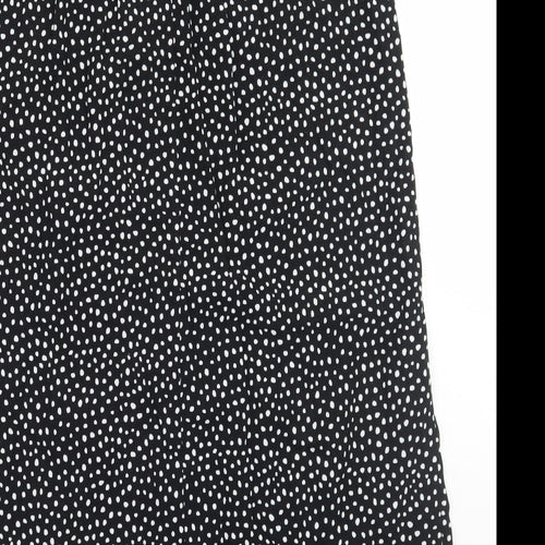 George Womens Black Polka Dot  A-Line Skirt Size 12