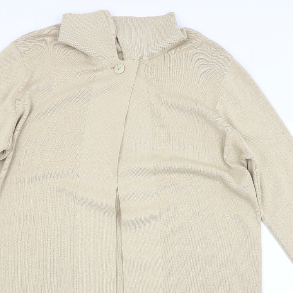 M&S Womens Beige   Cardigan Jumper Size 20