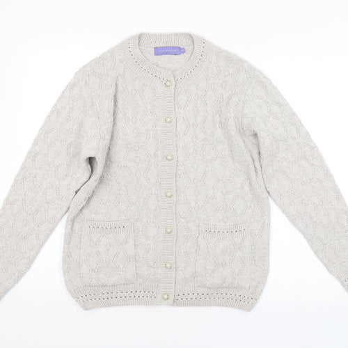 Autonomy Womens Grey Argyle/Diamond  Pullover Jumper Size S