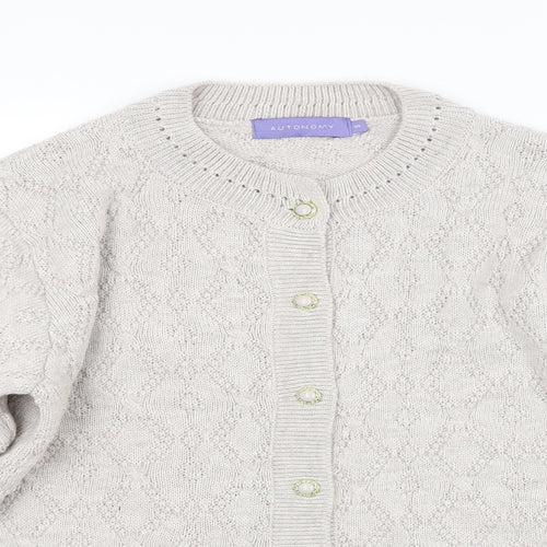 Autonomy Womens Grey Argyle/Diamond  Pullover Jumper Size S