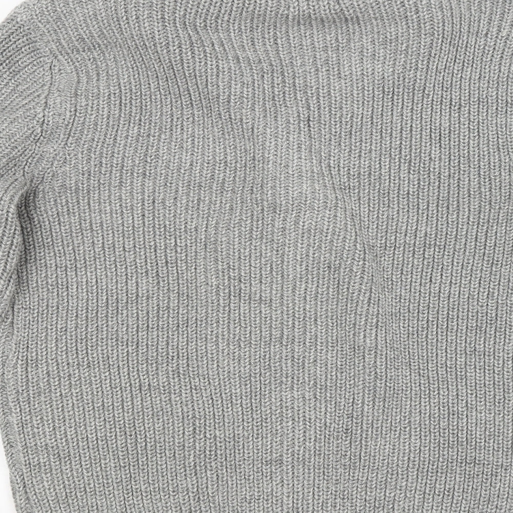 NEXT Mens Grey Striped  Cardigan Jumper Size M