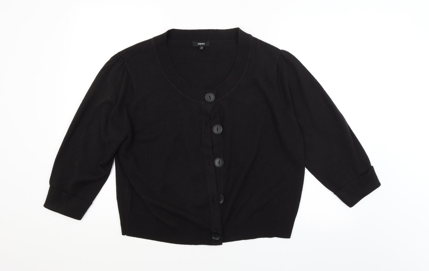Papaya Womens Black   Cardigan Jumper Size 20