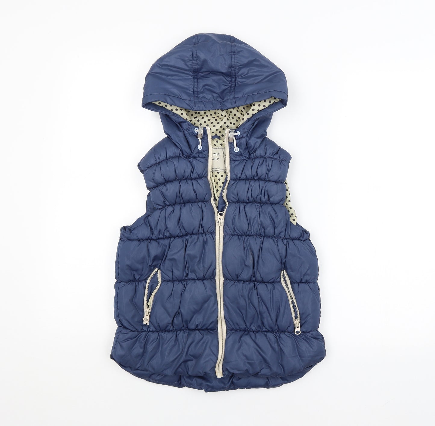 NEXT Girls Blue   Puffer Jacket Waistcoat Size 9-10 Years