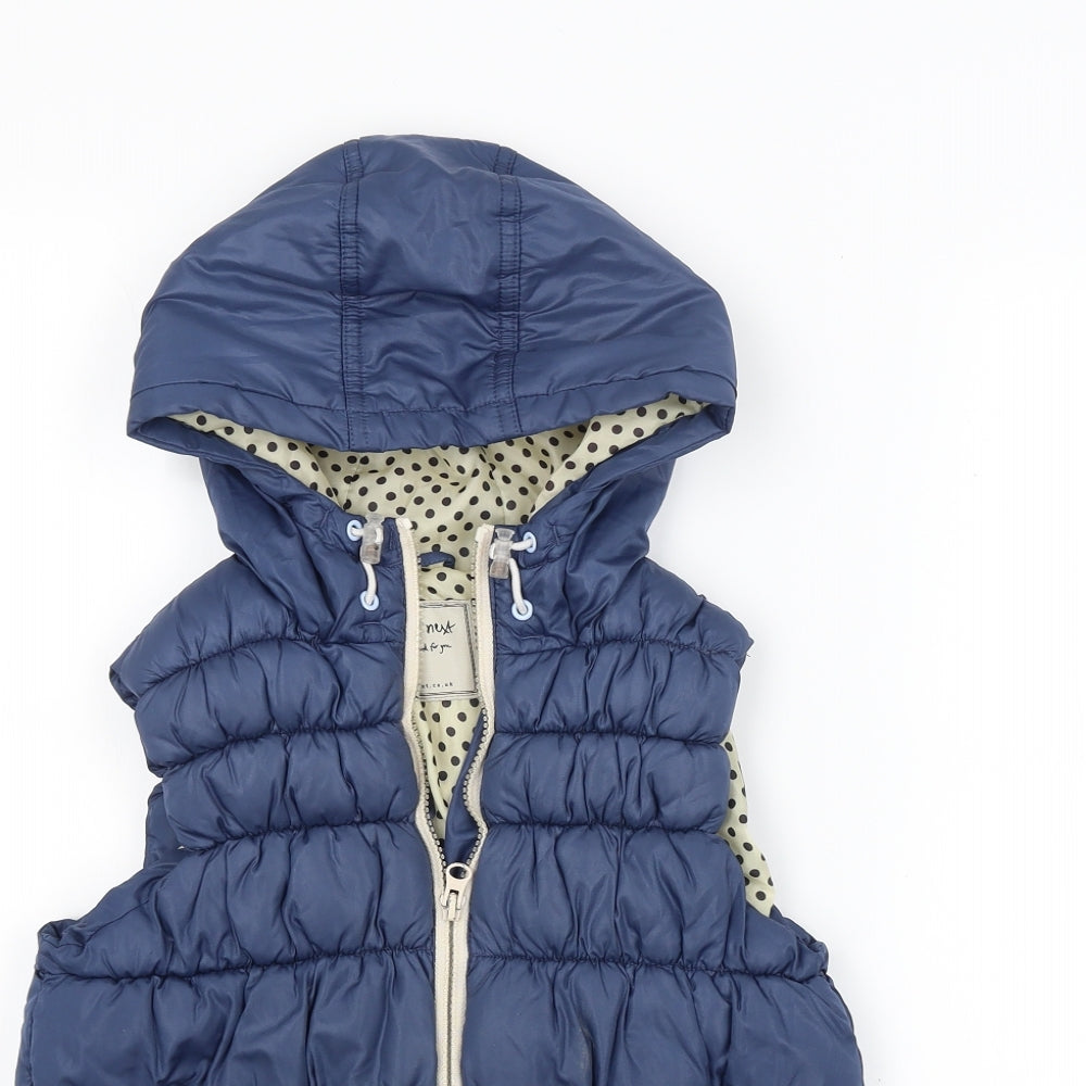 NEXT Girls Blue   Puffer Jacket Waistcoat Size 9-10 Years