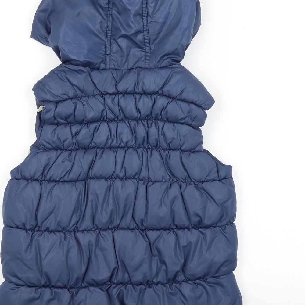 NEXT Girls Blue   Puffer Jacket Waistcoat Size 9-10 Years