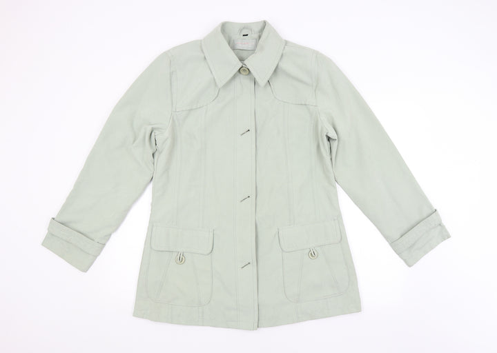 Katherine Hammond Womens Green   Overcoat Coat Size 14