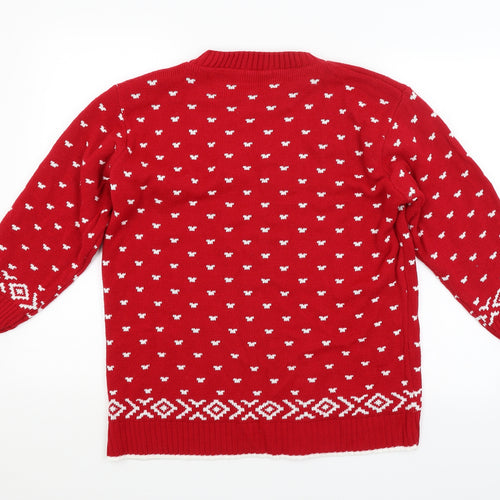 Preworn Womens Red Argyle/Diamond  Pullover Jumper   - Christmas
