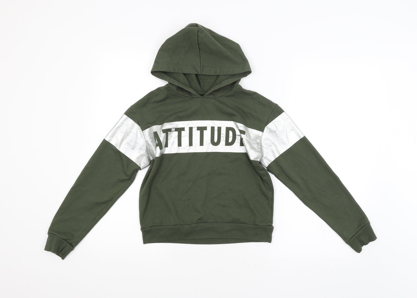 Young Dimension Girls Green   Pullover Hoodie Size 11-12 Years  - Attitude