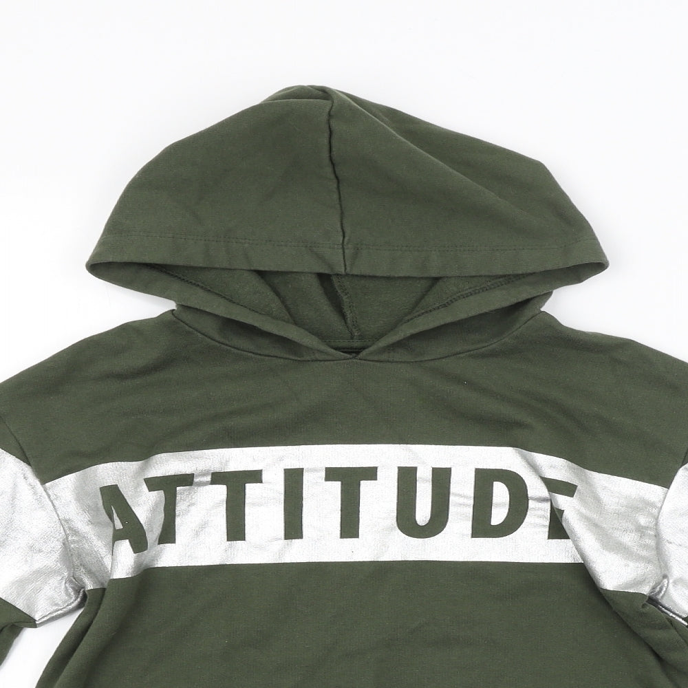 Young Dimension Girls Green   Pullover Hoodie Size 11-12 Years  - Attitude