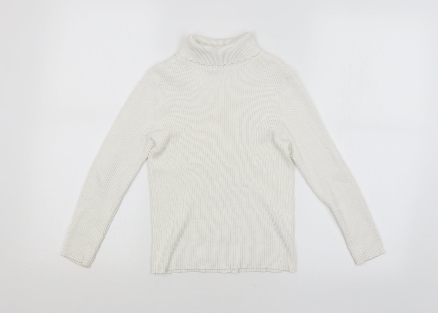 George Girls White   Pullover Jumper Size 7-8 Years