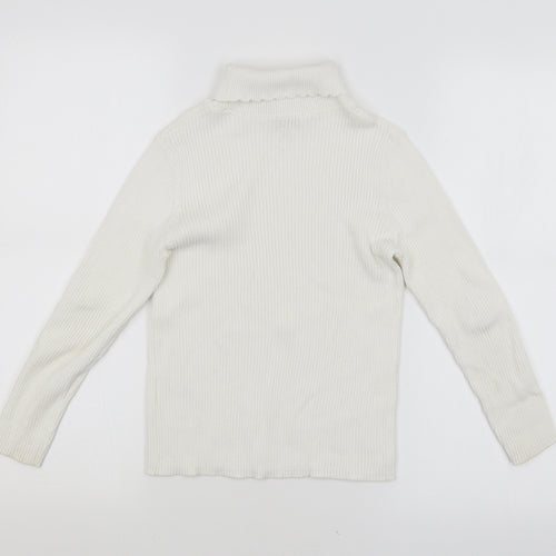 George Girls White   Pullover Jumper Size 7-8 Years