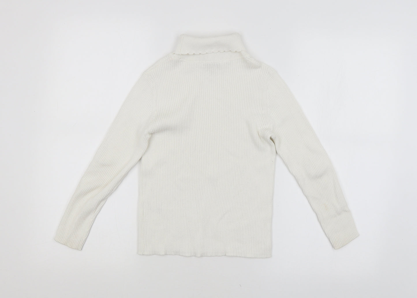 George Girls White   Pullover Jumper Size 7-8 Years