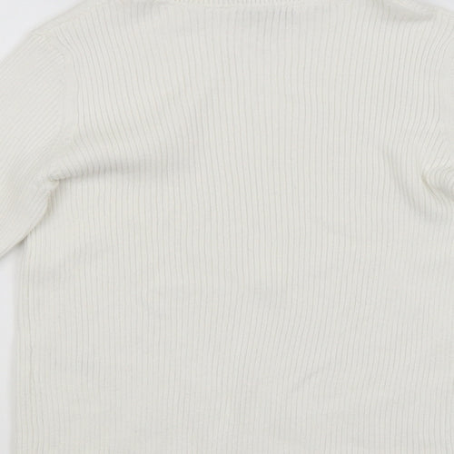 George Girls White   Pullover Jumper Size 7-8 Years