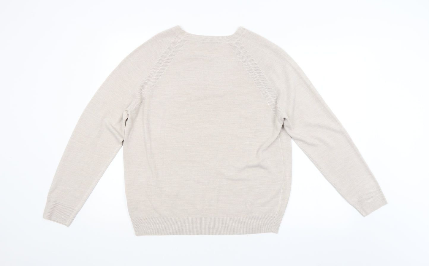 M&S Womens Beige   Pullover Jumper Size 16
