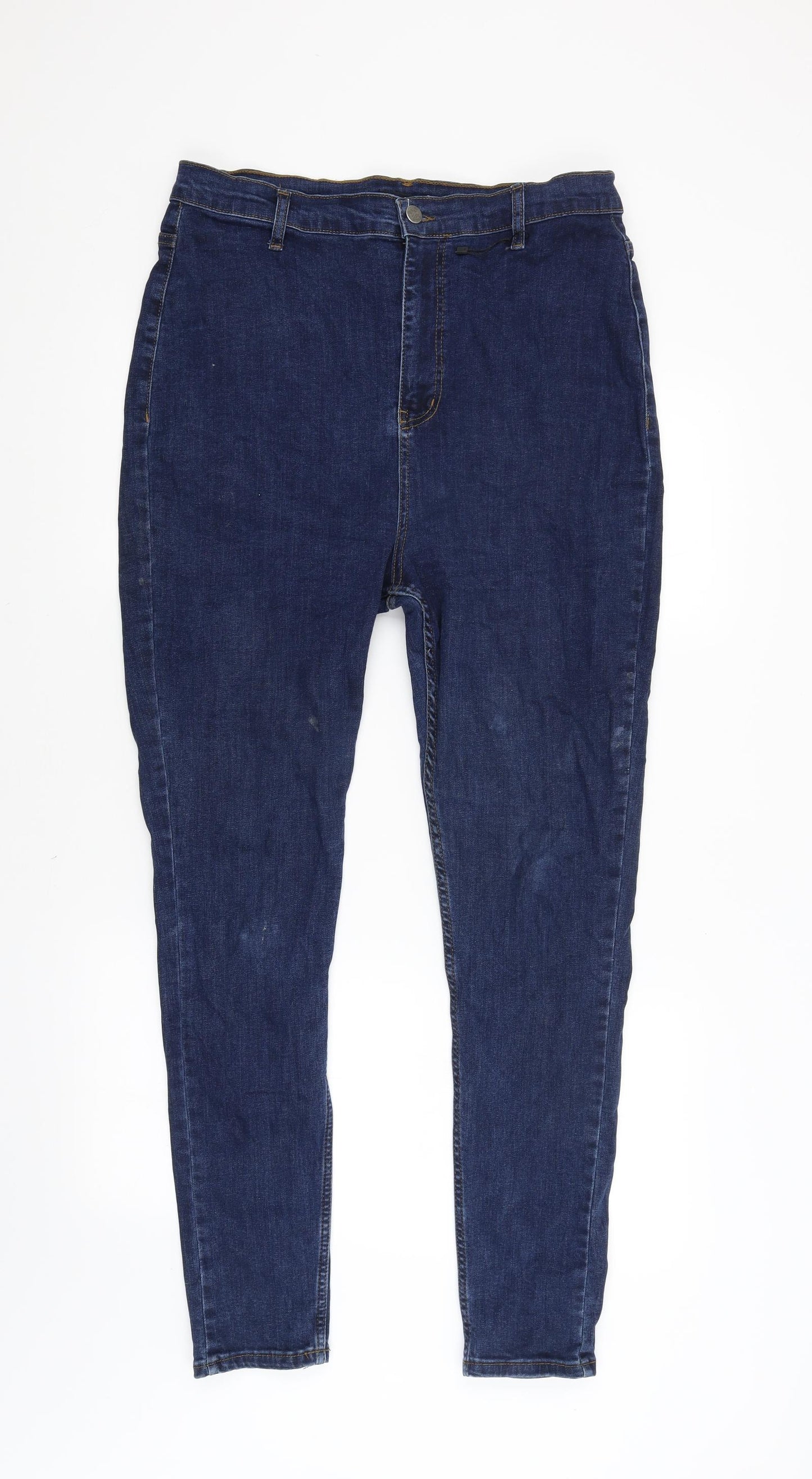 Boohoo Womens Blue   Straight Jeans Size 14 L32 in