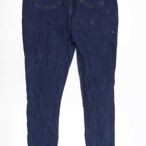 Boohoo Womens Blue   Straight Jeans Size 14 L32 in