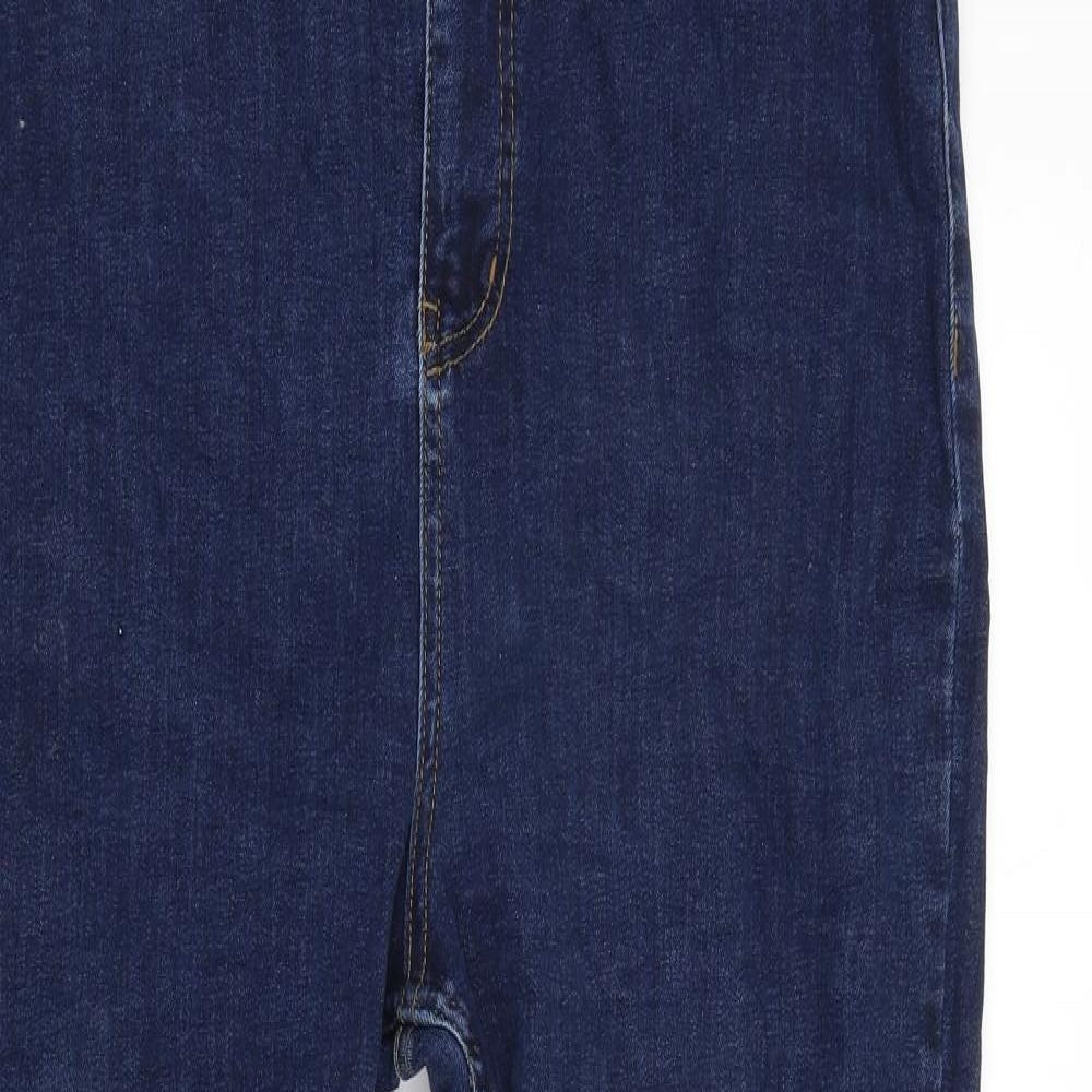 Boohoo Womens Blue   Straight Jeans Size 14 L32 in