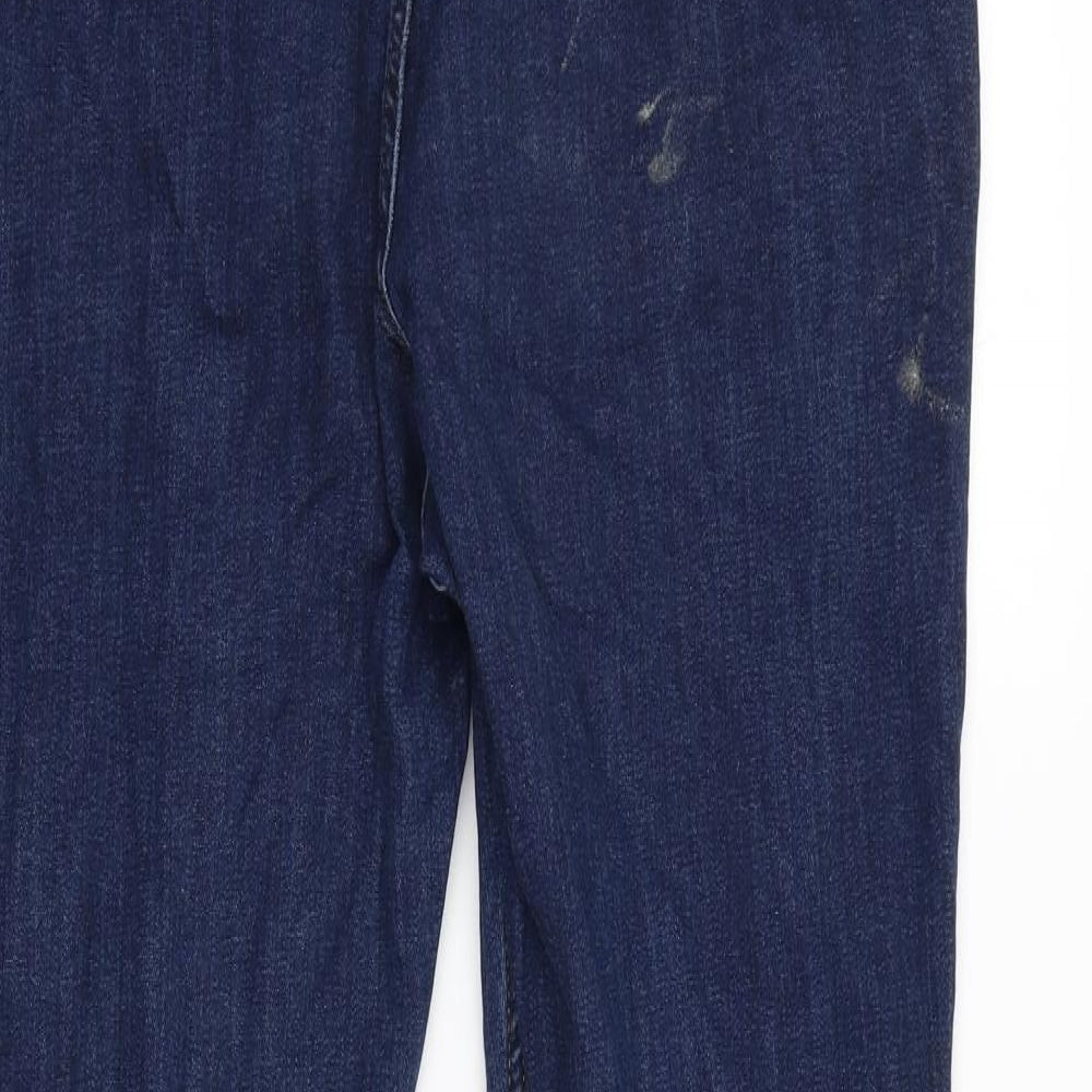 Boohoo Womens Blue   Straight Jeans Size 14 L32 in