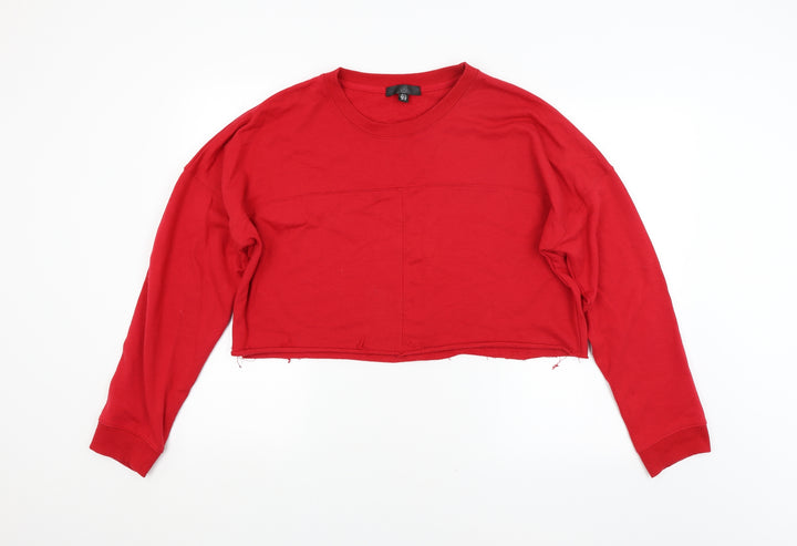 Missguided Womens Red Pullover Jumper Size 14