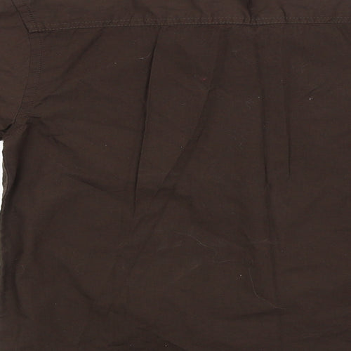Blue Base Boys Brown   Basic Button-Up Size 6-7 Years