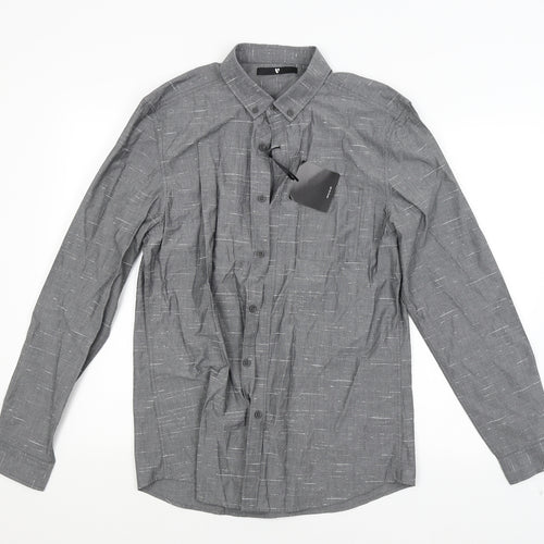 By Very Mens Grey    Button-Up Size M