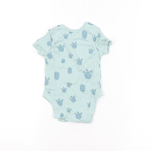 George Baby Blue Animal Print  Babygrow One-Piece Size 3-6 Months  - Dinosaur Print