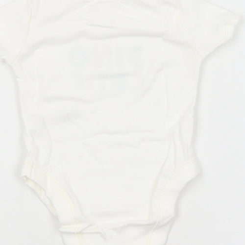 George Baby White   Babygrow One-Piece Size 3-6 Months  - Dino Cutie