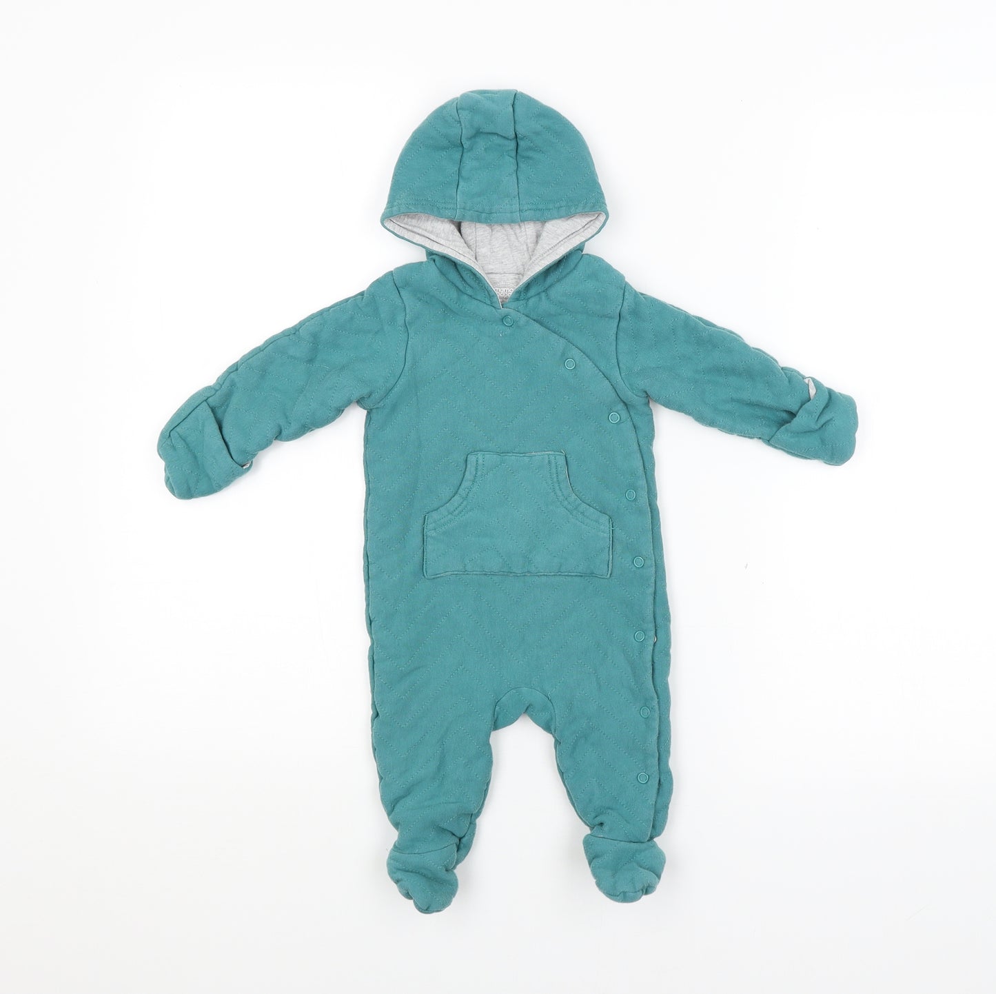 mamas & papas Baby Blue Argyle/Diamond  Coverall One-Piece Size 3-6 Months
