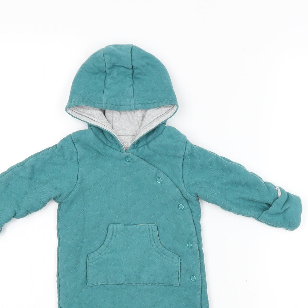 mamas & papas Baby Blue Argyle/Diamond  Coverall One-Piece Size 3-6 Months