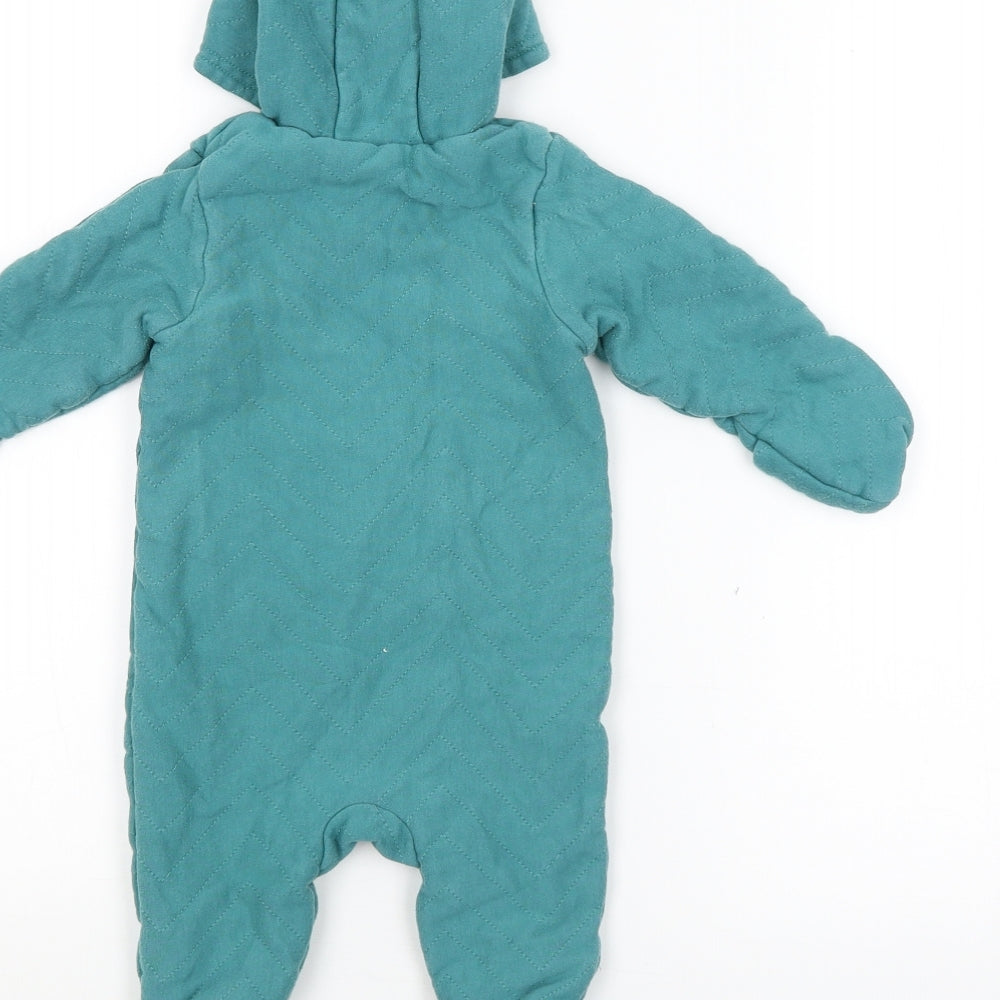 mamas & papas Baby Blue Argyle/Diamond  Coverall One-Piece Size 3-6 Months